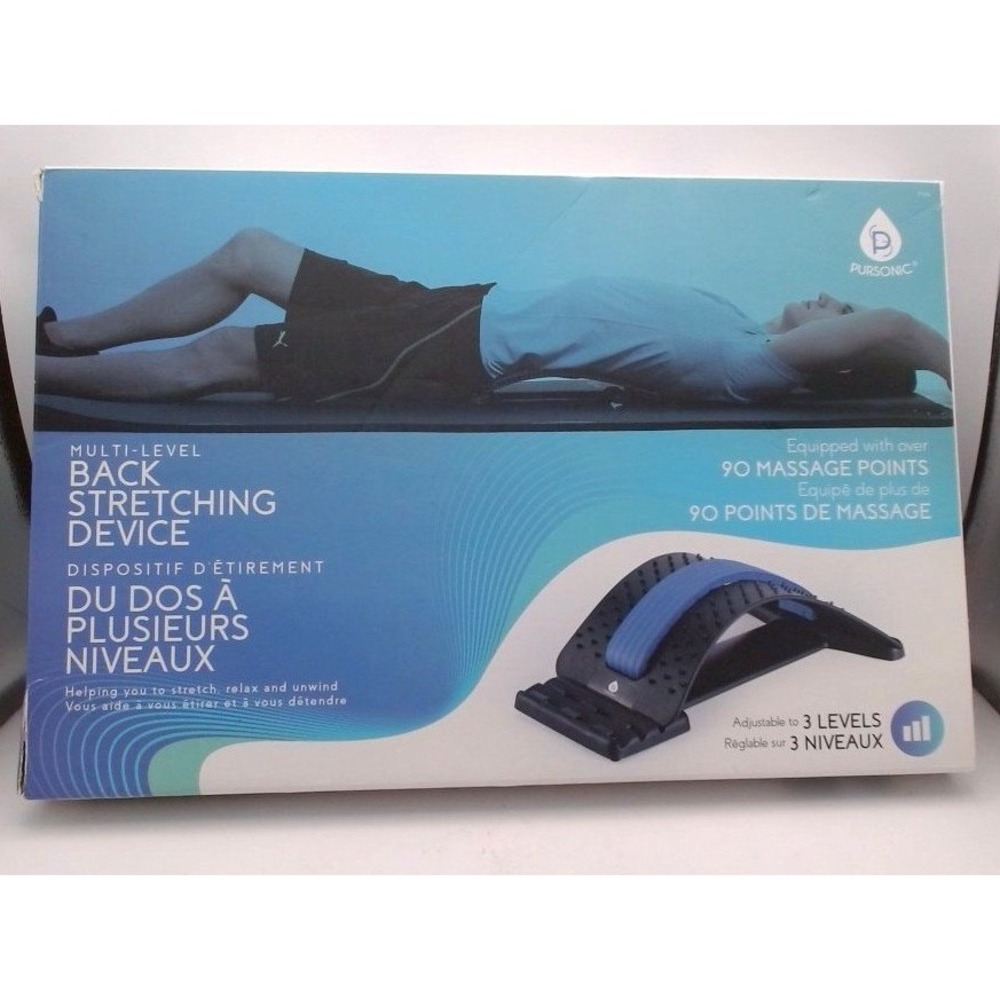 Pursonic BS180BK Multi Level Back Stretching Device  Black, BRAND NEW IN BOX
